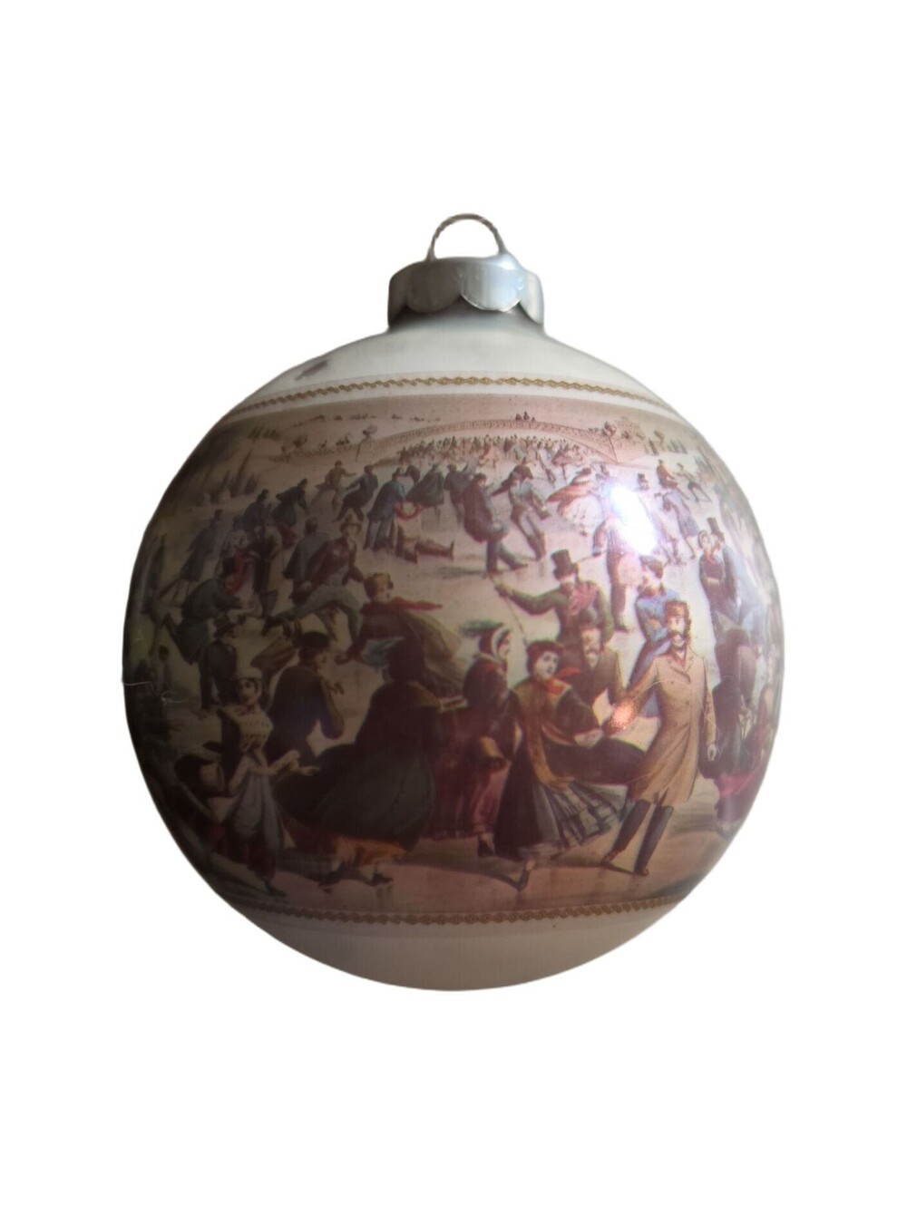 Corning Currier & Ives Central Park Winter 1973 Ornament - Used